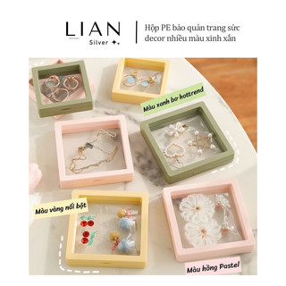 Hộp PE decor và bảo quản trang sức, nail giả, huy hiệu, hoa khô nhiều màu xinh xắn