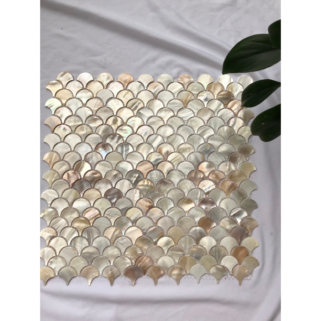 Gạch mosaic xà cừ - khảm ngọc G7K007 cao cấp, ốp tường, ốp cột, trang trí nội ngoại thất, sang trọng, độc đáo.