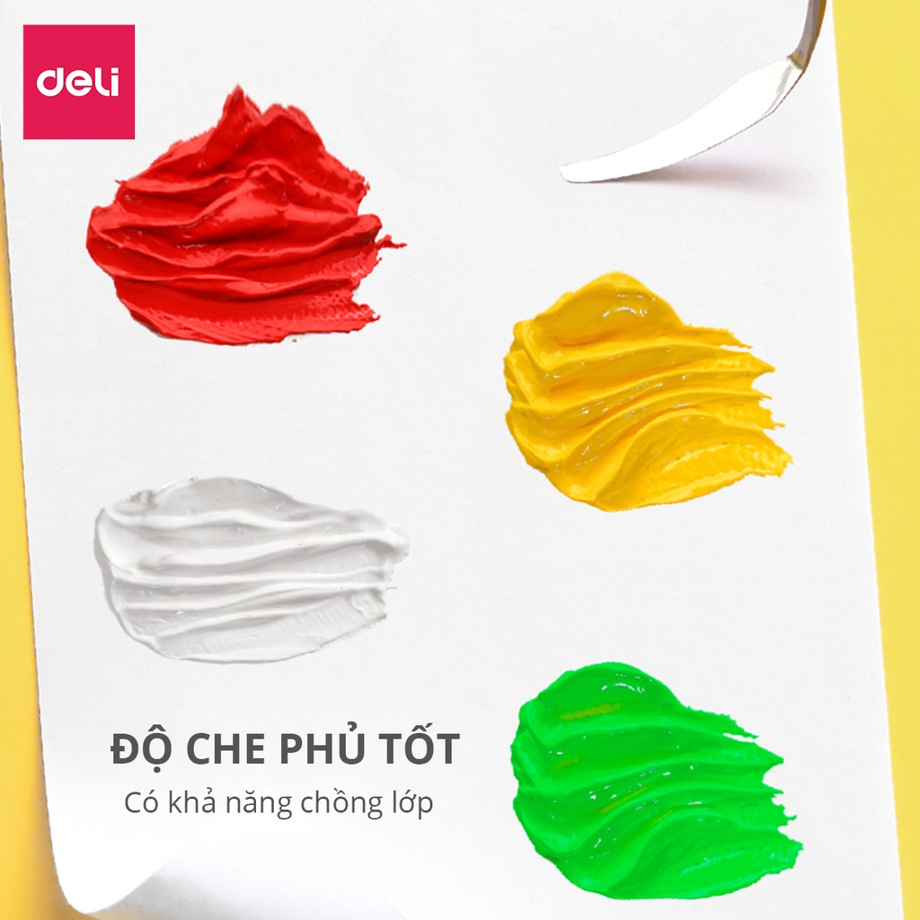 [HỌA CỤ DELI] Màu Nước Hũ 100m Goat Gouache cao cấp Finenolo By Deli - Chất Siêu Mịn Pha Sẵn Dễ Trộn Màu Sắc Tươi Sáng