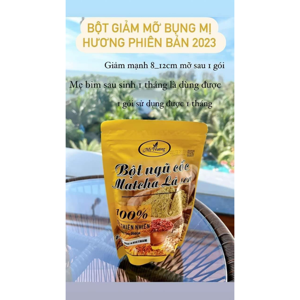 Mị Hương Đánh Bay Mỡ Thừa Ngũ Cốt Giảm Mỡ Mát Cha Lá Sen, Giảm Cân Hương Coffee Sữa
