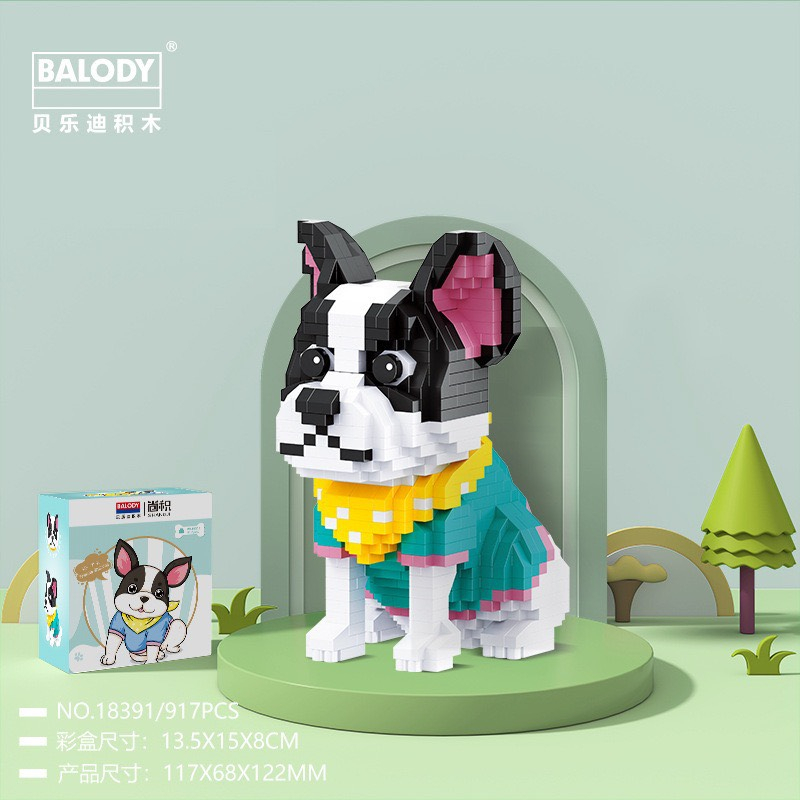 Đồ chơi xếp hìnhthú cưng động vật mèo chó cún dễ thương Đồ chơi lắp ráp mô hình Xếp hình nano 3d nanoblocks