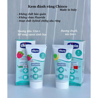 Kem đánh răng Chicco cho bé từ 6 tháng