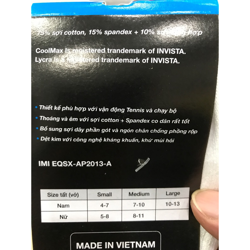 Tất thể thao  asics siêu thấm khử mùi