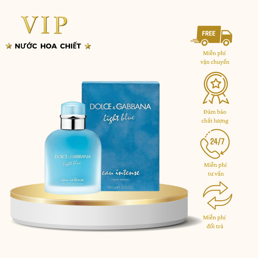 Nước Hoa dùng thử Dolce & Gabbana Light Blue Eau Intense chiết 10ml - VIP SHOP