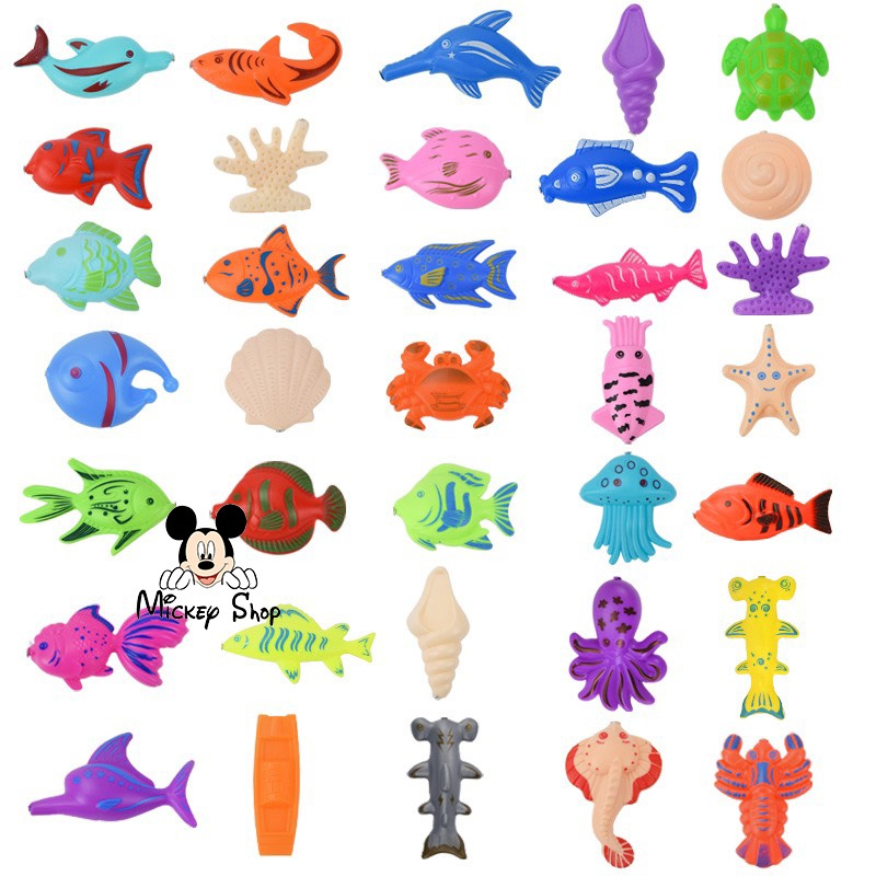 Bộ đồ chơi câu cá cho bé 42 chi tiết gắn nam châm gồm cần câu nhựa bể phao 2 tầng cho trẻ thỏa thích vuichơi-dochoigo.vn