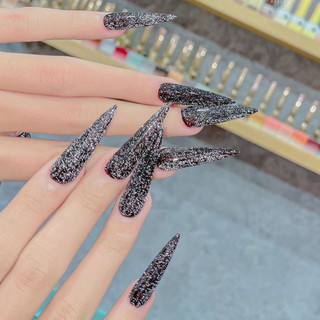 Nailbox móng úp thiết kế sẵn mẫu đen flash