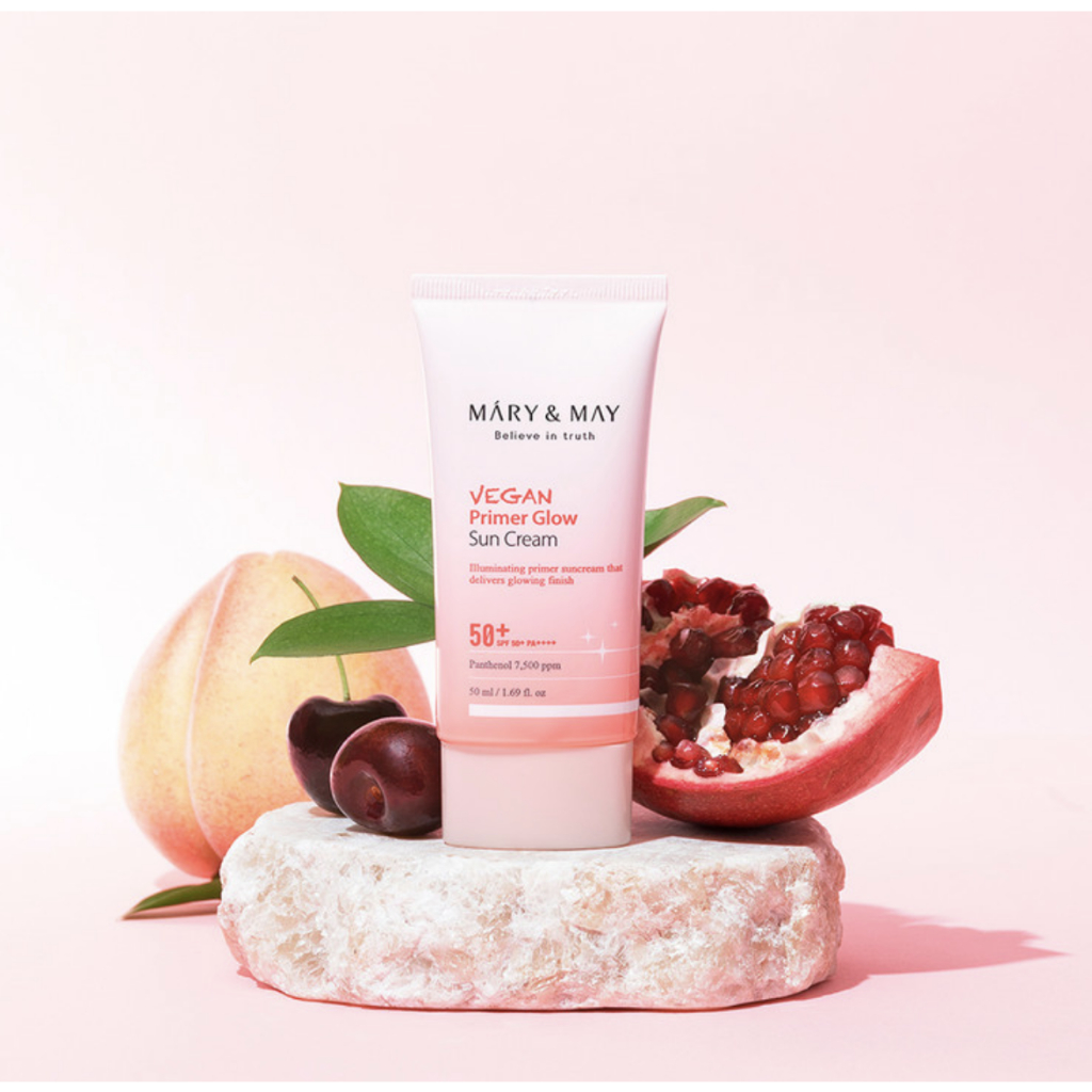 Kem chống nắng thuần chay nâng tông tự nhiên Mary&May Vegan Primer Glow Sun Cream SPF50+ PA++++ 50ml