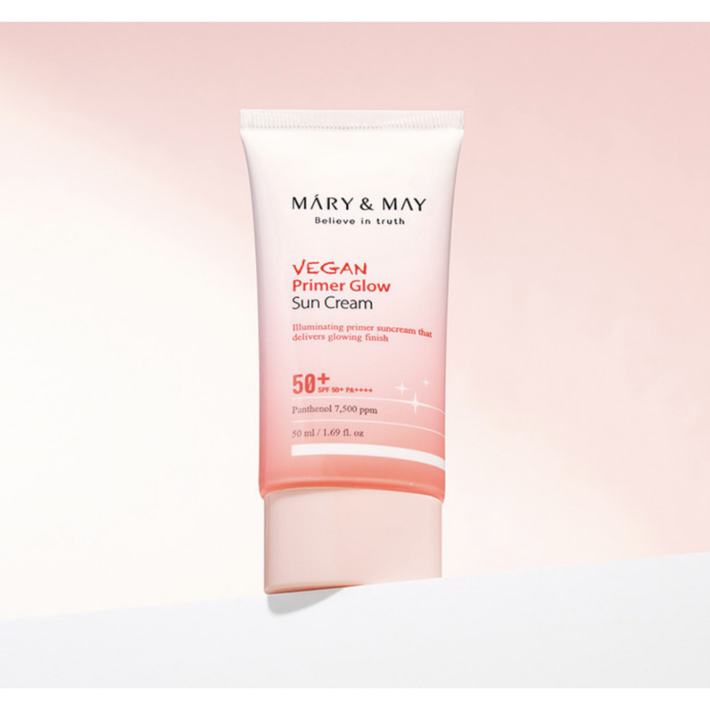 Kem chống nắng thuần chay nâng tông tự nhiên Mary&May Vegan Primer Glow Sun Cream SPF50+ PA++++ 50ml