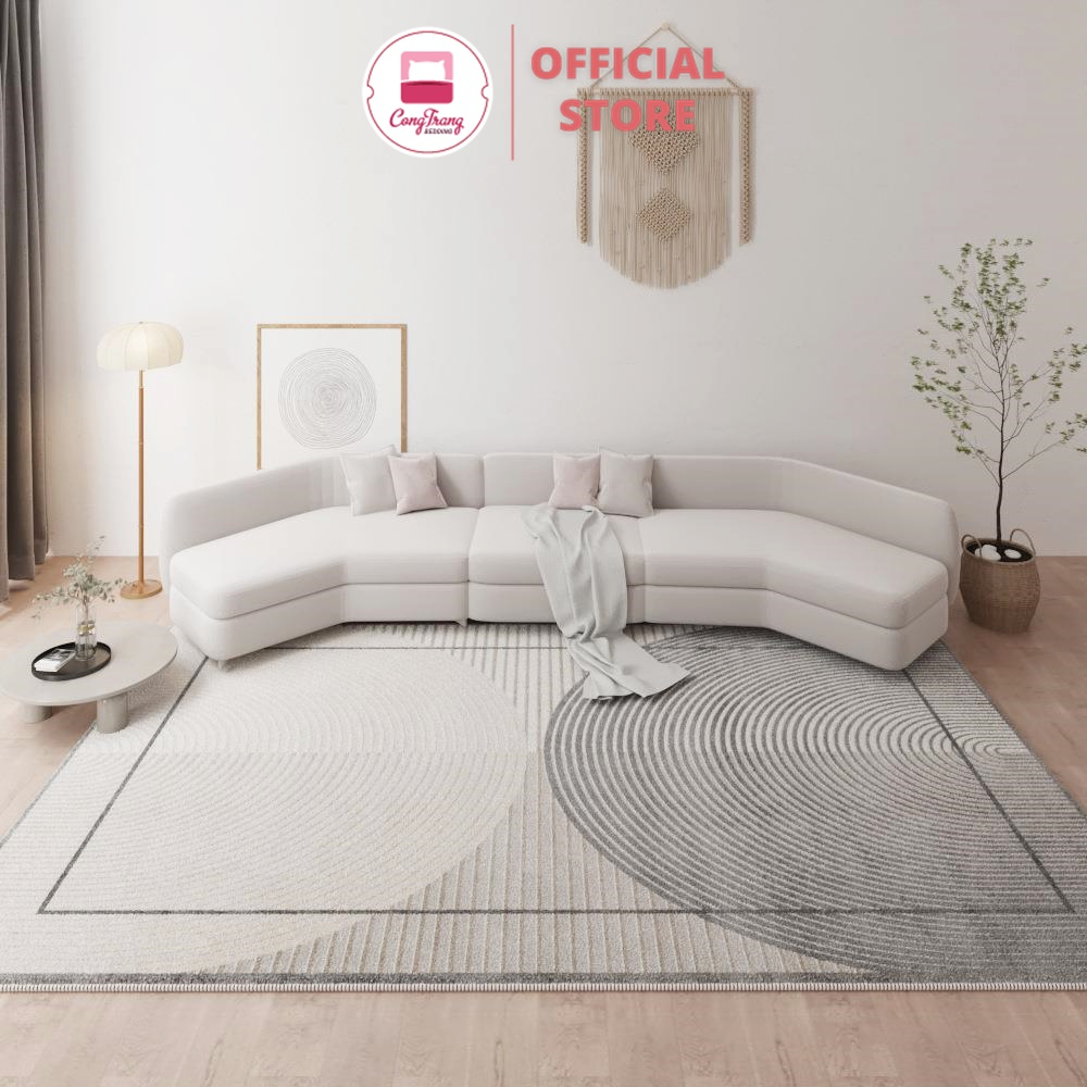 Thảm Nỉ Bali Trải Sàn Phòng Khách Hoạ Tiết Hiện Đại BA 06 - Đế Cao Su Chống Trơn Trượt