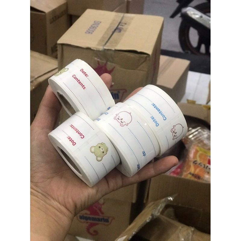 Nhãn dán hộp nhựa 200 tem  nhãn ghi chú, Giấy Note, Tem dán giấy