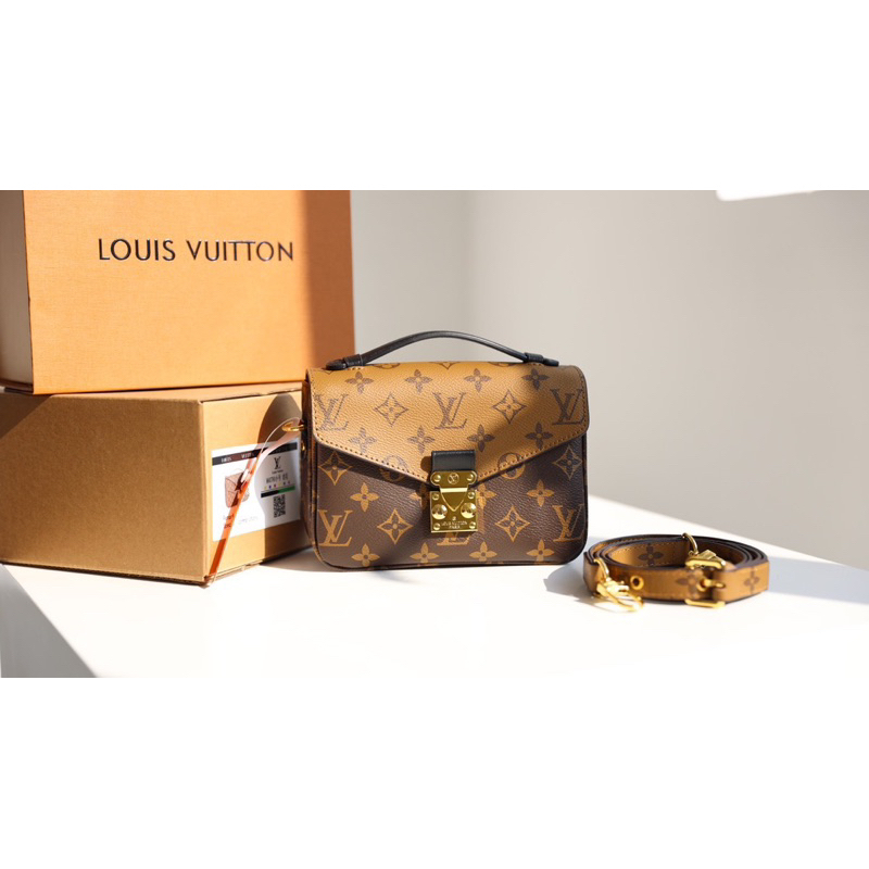 Túi Quai xách Metis da thật size 19cm fullbox nam châm + box carton kèm bill và dustbag xịn xò W266-19