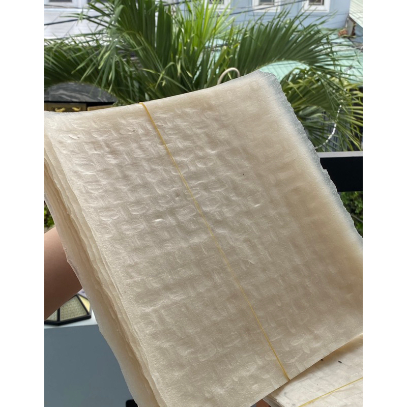 Bánh Tráng Bình Định Vuông Nhúng Cuộn - Tráng bằng máy dẻo dai)