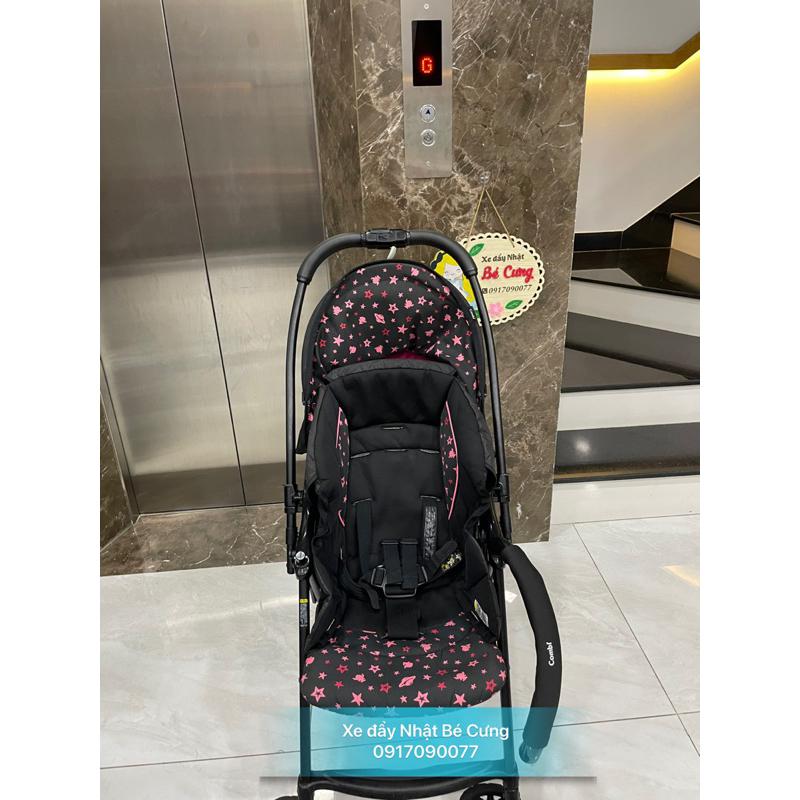 Xe đẩy combi mechacal first siêu gọn nhẹ màu đen