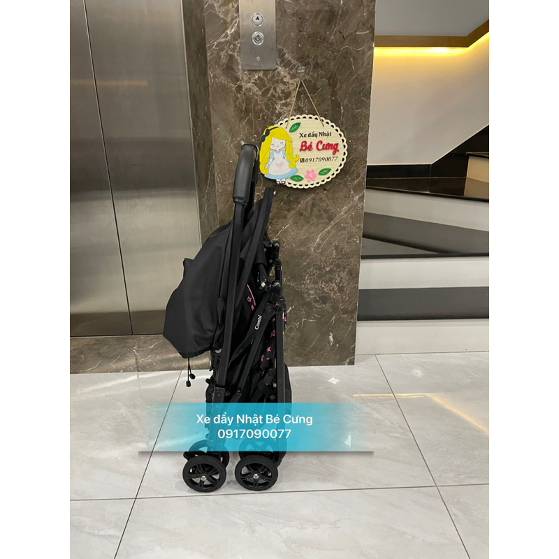Xe đẩy combi mechacal first siêu gọn nhẹ màu đen