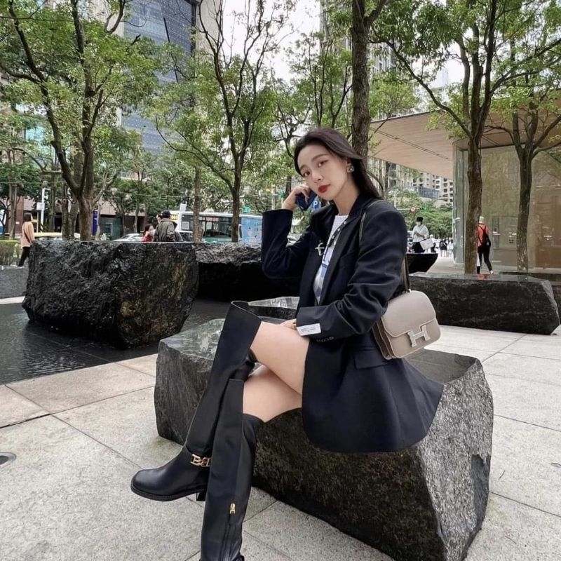 Túi Khoá Hm Constance Khoá Bạc Fullbox