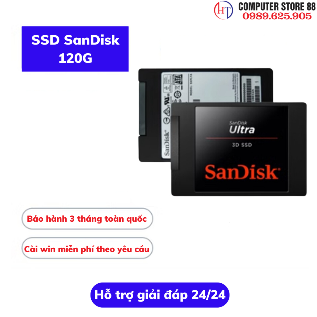 Ổ cứng SSD 120Gb chuẩn SATA 2.5in hàng bóc máy chính hãng Samsung,Kingston, Intel + tặng kèm miễn phí Cable chuẩn SATA 3 | BigBuy360 - bigbuy360.vn