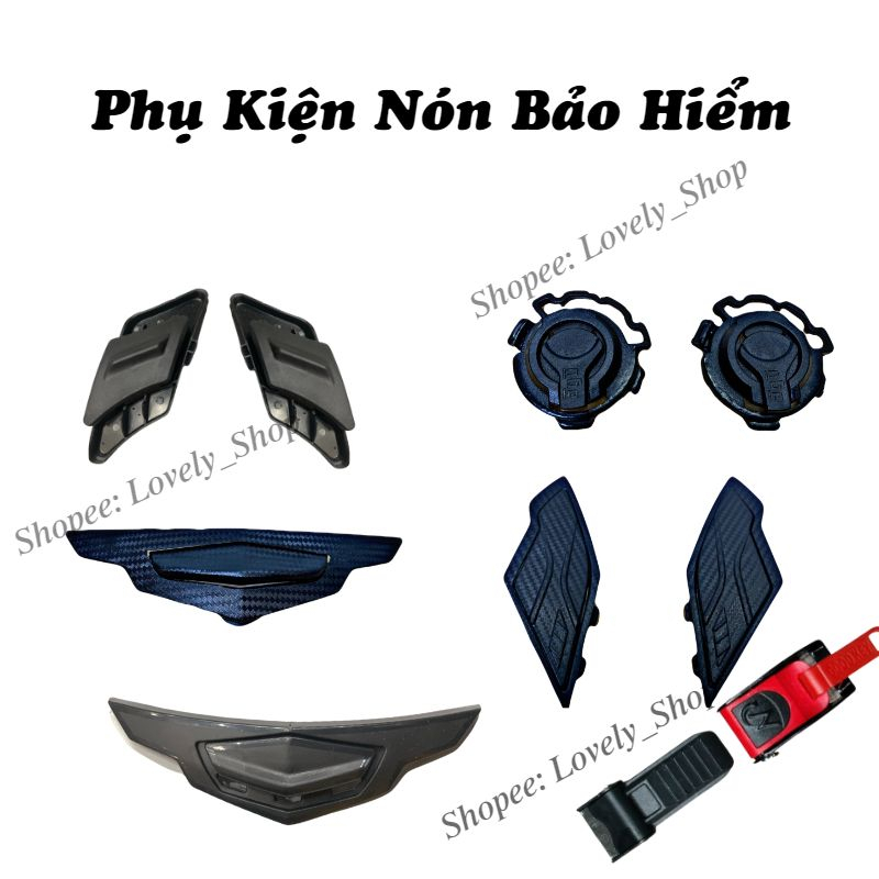 Chốt cài kính mũ Royal M136/ Asia MT136/ AGU/ Royal XH01/Royal M268 hoặc các hãng khác có hình dáng tương tự