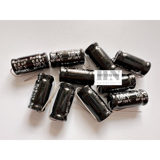 Combo 5 tụ hóa - tụ cản loa besure 100v-4.7uf / 6.8uf / 10uf / 15uf / 22uf