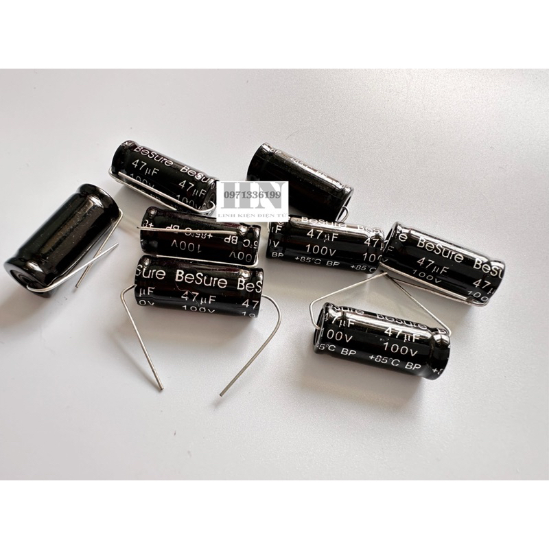 Combo 5 Tụ Hóa - Tụ Cản Loa Besure 100V-4.7uf / 6.8uf / 10uf / 15uf / 22uf