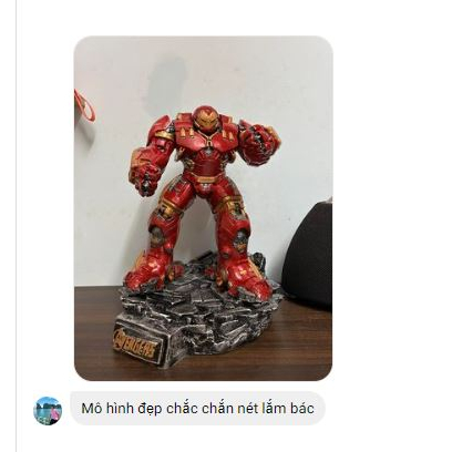 Mô hình Hulk buster kích thước 32cm, nặng 6kg,có kèm đế siêu đẹp, chất liệu cao cấp