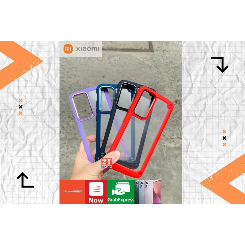 ỐP LƯNG CHỐNG SỐC X.IAOMI MI 12/ MI 12X/ MI 12 PRO VIỀN MÀU, LƯNG MICA TRONG SUỐT, CỰC ĐẸP NHƯ RINGK