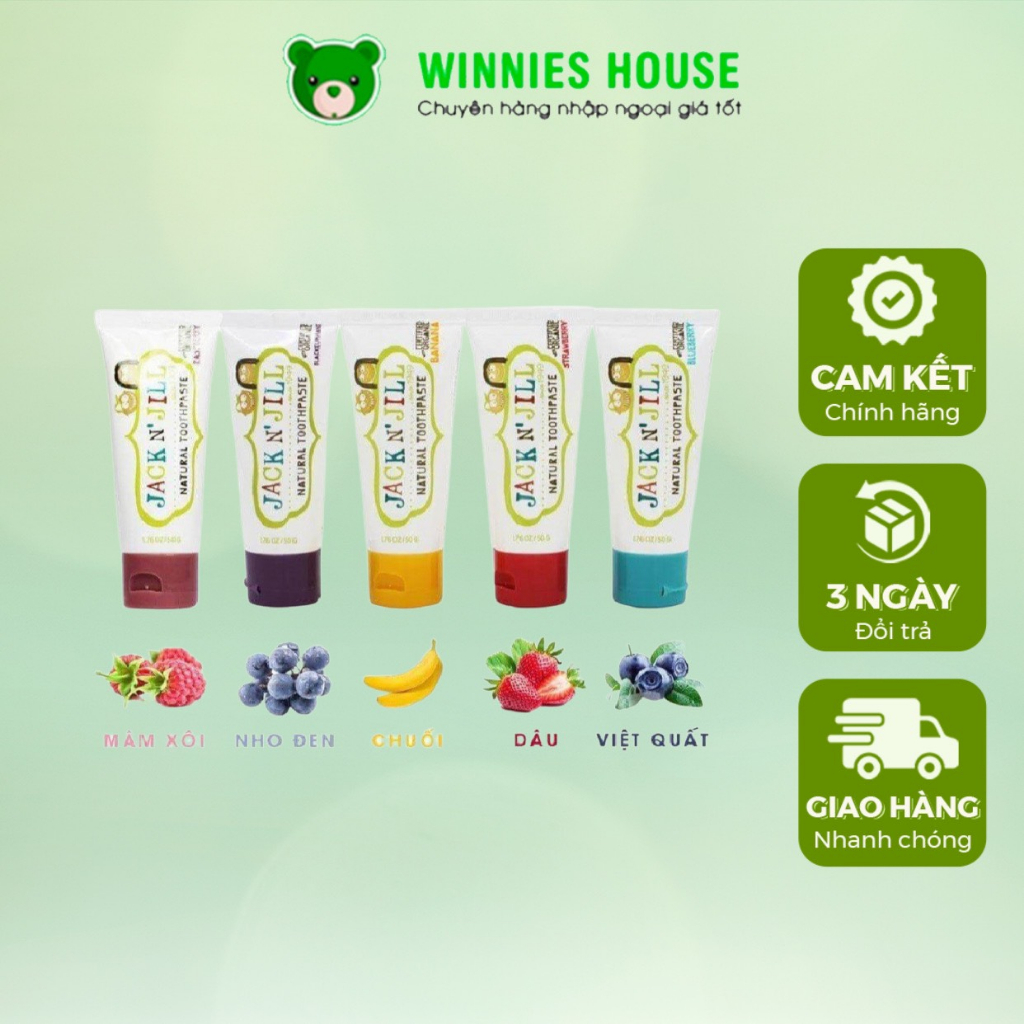 Kem đánh răng cho bé hữu cơ Jack N' Jill Úc Organic chính hãng