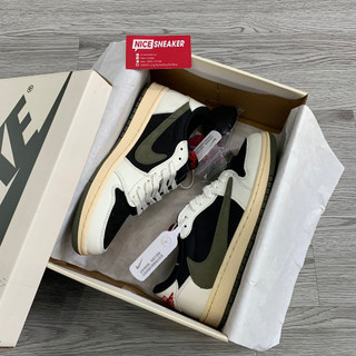 Giày nike jordan1 low x travis scott reverse olive likeauth, giày thể thao xanh rêu - nice sneaker | chất lượng siêu cấp
