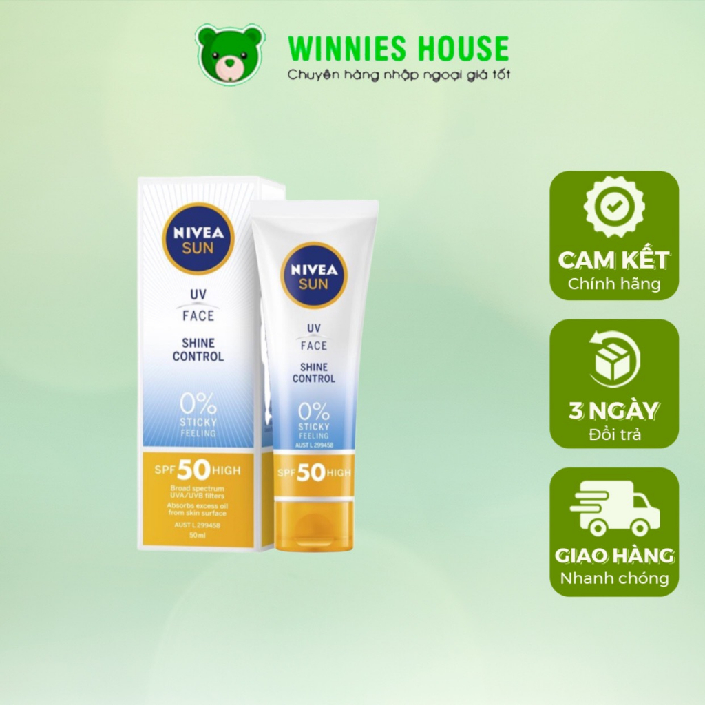 Kem chống nắng Nivea Sun UV Face Shine Control SPF50 50ml