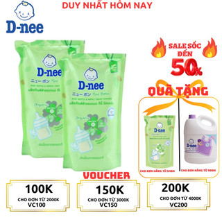 Combo 2 Túi Nước xúc bình sữa Dnee, rửa bình sữa Dnee dạng túi 550ml hàng THÁI