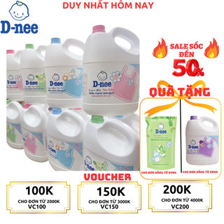 (CHÍNH HÃNG) Nước Giặt Dnee 3000Ml Thơm Dịu An Toàn Cho Bé - Nước Giặt Hàng Chính Hãng Tem Đại Thịnh