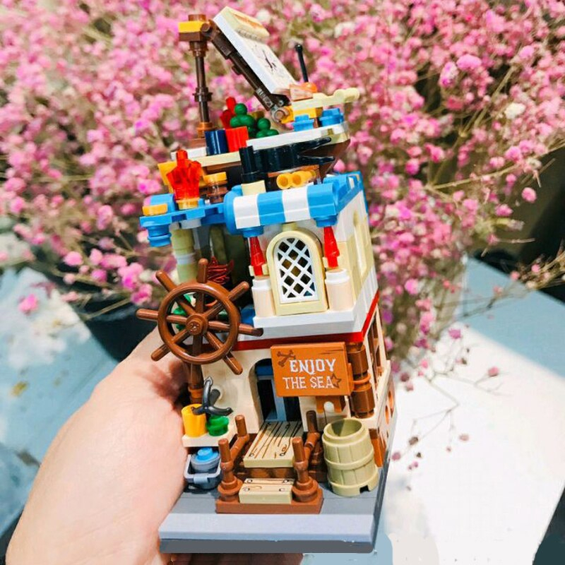 Đồ chơi lắp ráp LOZ mini Ngôi nhà hàng hải 380 chi tiết cho bé