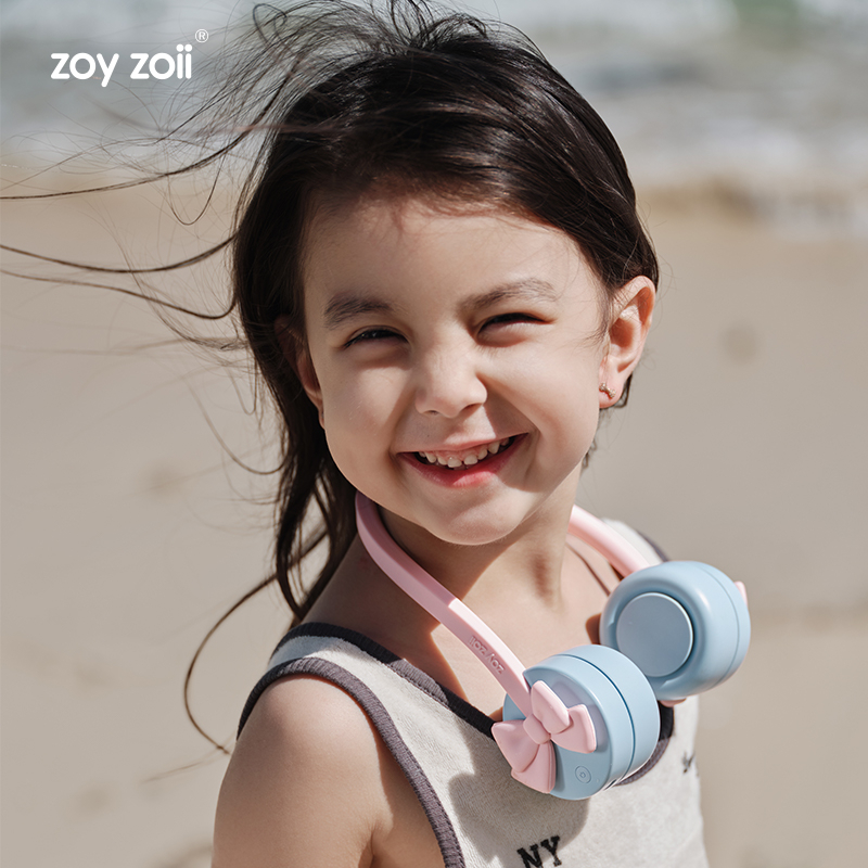 Quạt Đeo Cổ cho Trẻ Em Zoy Zoii - 3 Cấp Độ Làm Mát - Dung lượng pin 1800MAH cổng sạc nhanh Type-C - Bảo hành 2 năm