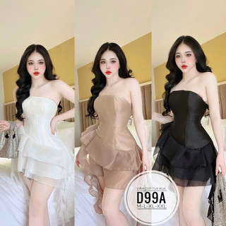Bigsize đầm cúp tua rua d99a