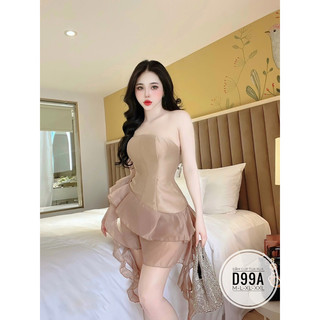 BIGSIZE Đầm cúp tua rua D99A