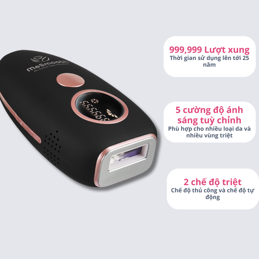 Máy Triệt Lông Vĩnh Viễn Băng Lạnh ICE Pro MeSmooth | Bảo hành 1 năm | Chính sách hoàn tiền 60 ngày | Triệt toàn thân