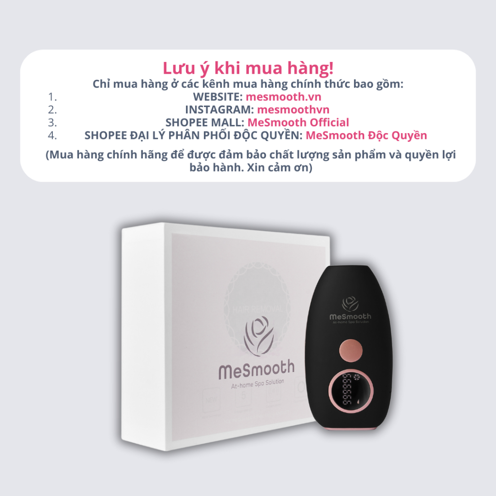 Máy Triệt Lông Vĩnh Viễn Băng Lạnh ICE Pro MeSmooth | Bảo hành 1 năm | Chính sách hoàn tiền 60 ngày | Triệt toàn thân