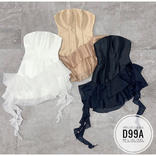 BIGSIZE Đầm cúp tua rua D99A
