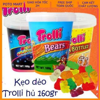 3 loại kẹo dẻo trolli dạng hũ 160g
