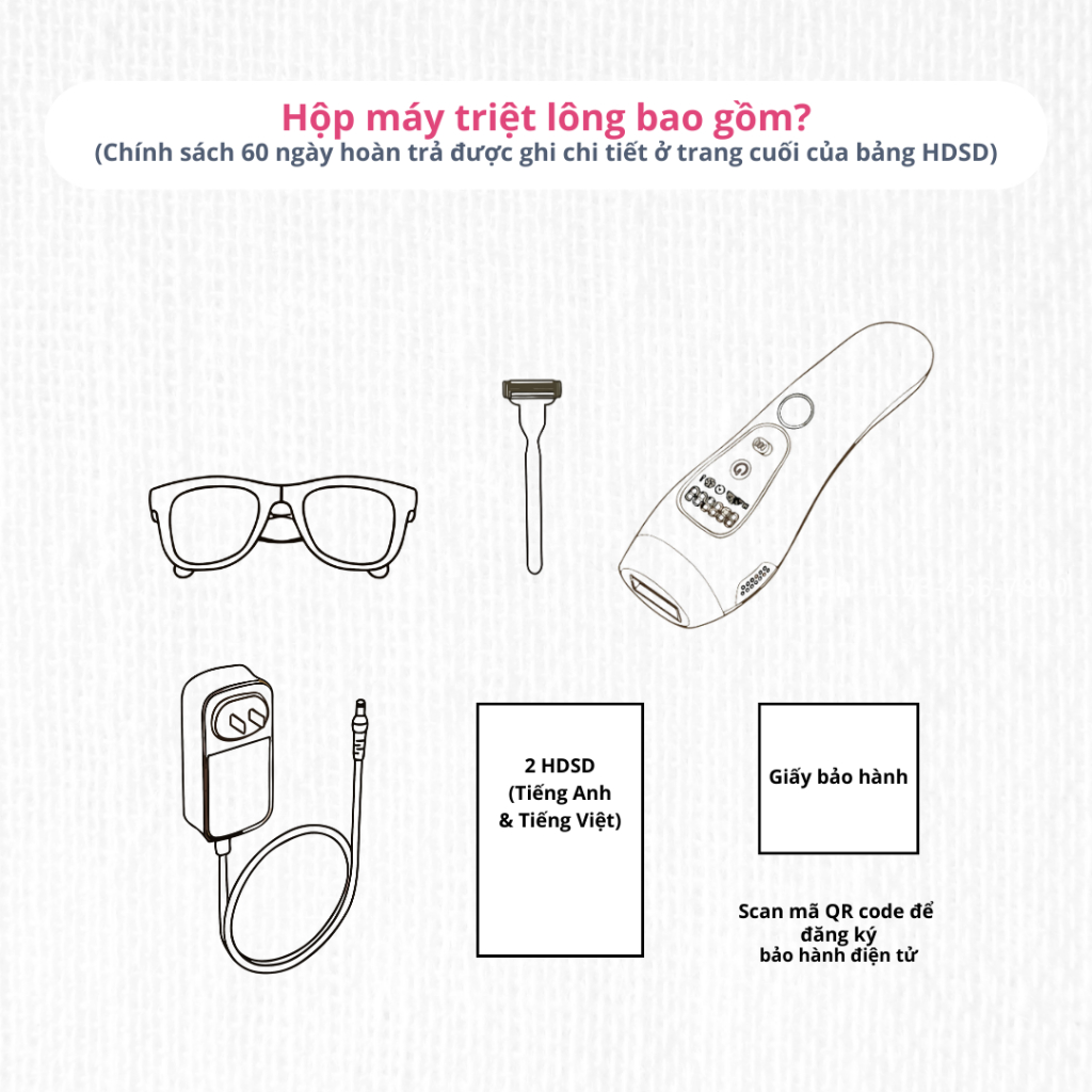 Máy Triệt Lông Vĩnh Viễn Trẻ Hoá Trị Thâm IPL Lux+ MeSmooth | Bảo hành 1 năm | Hoàn tiền 60 ngày