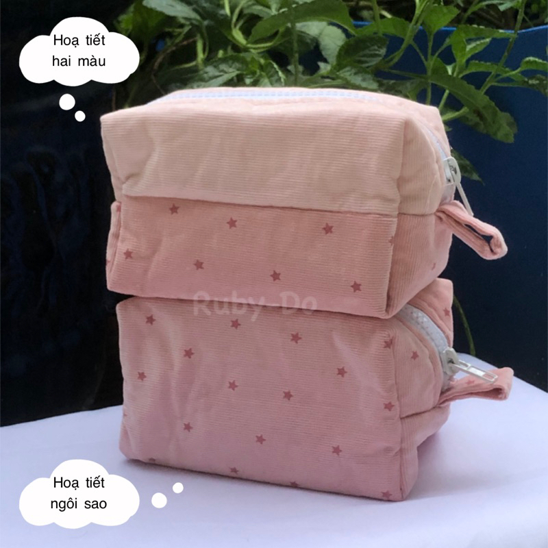 Hộp bút vải, túi pouch hoạ tiết ngôi sao Ruby-Do