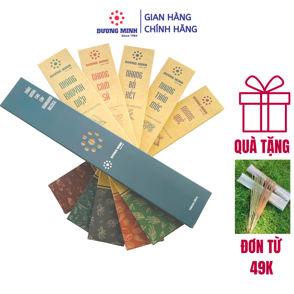 Nhang thơm Dương Minh 6 loại nhang thảo mộc tự nhiên được kiểm định an toàn không hóa chất