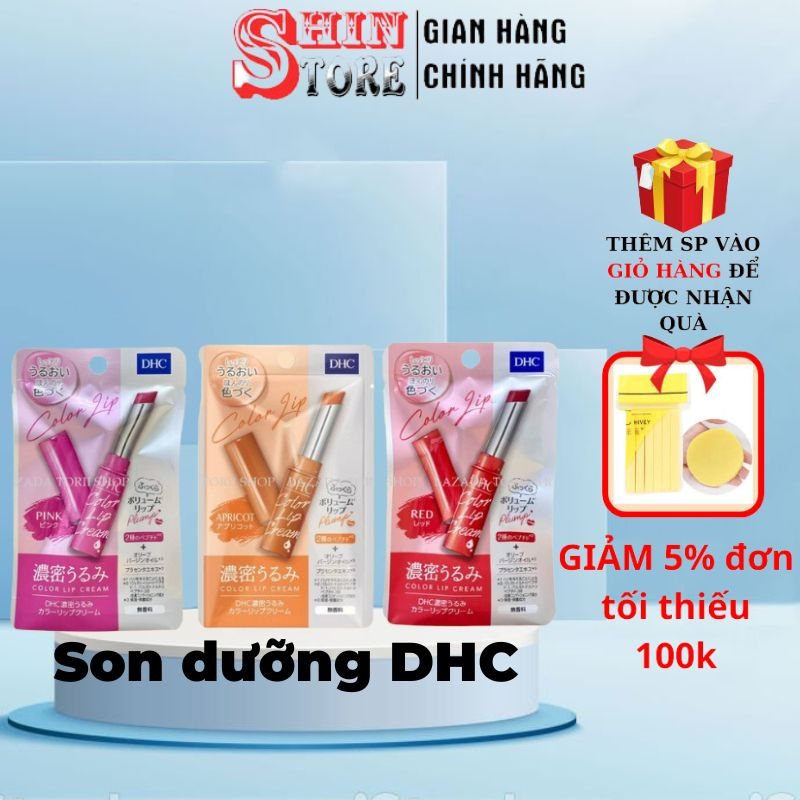 Son dưỡng môi DHC son dưỡng mềm mịn có màu không màu dưỡng ẩm môi khô thâm xăm nam nữ Lip Cream 1.5g