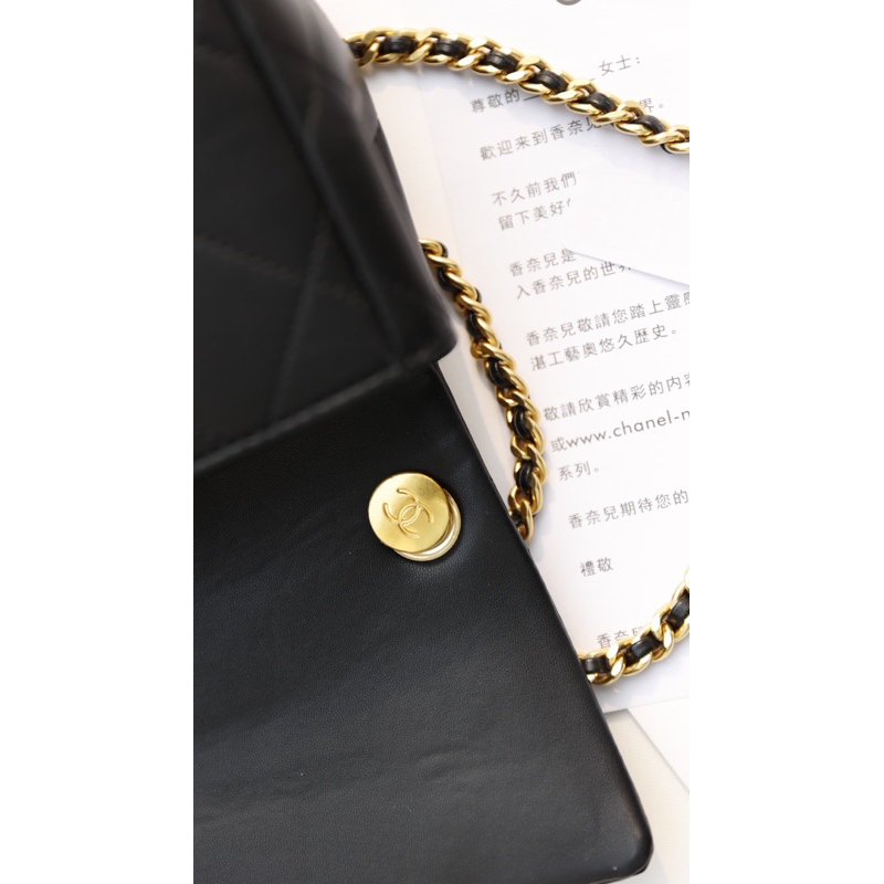 Túi Xaleo quai logo kim loại fullbox nam châm nguyên seal 2 lớp 1 mẫu : Đen khoá vàng size 18cm W165-18