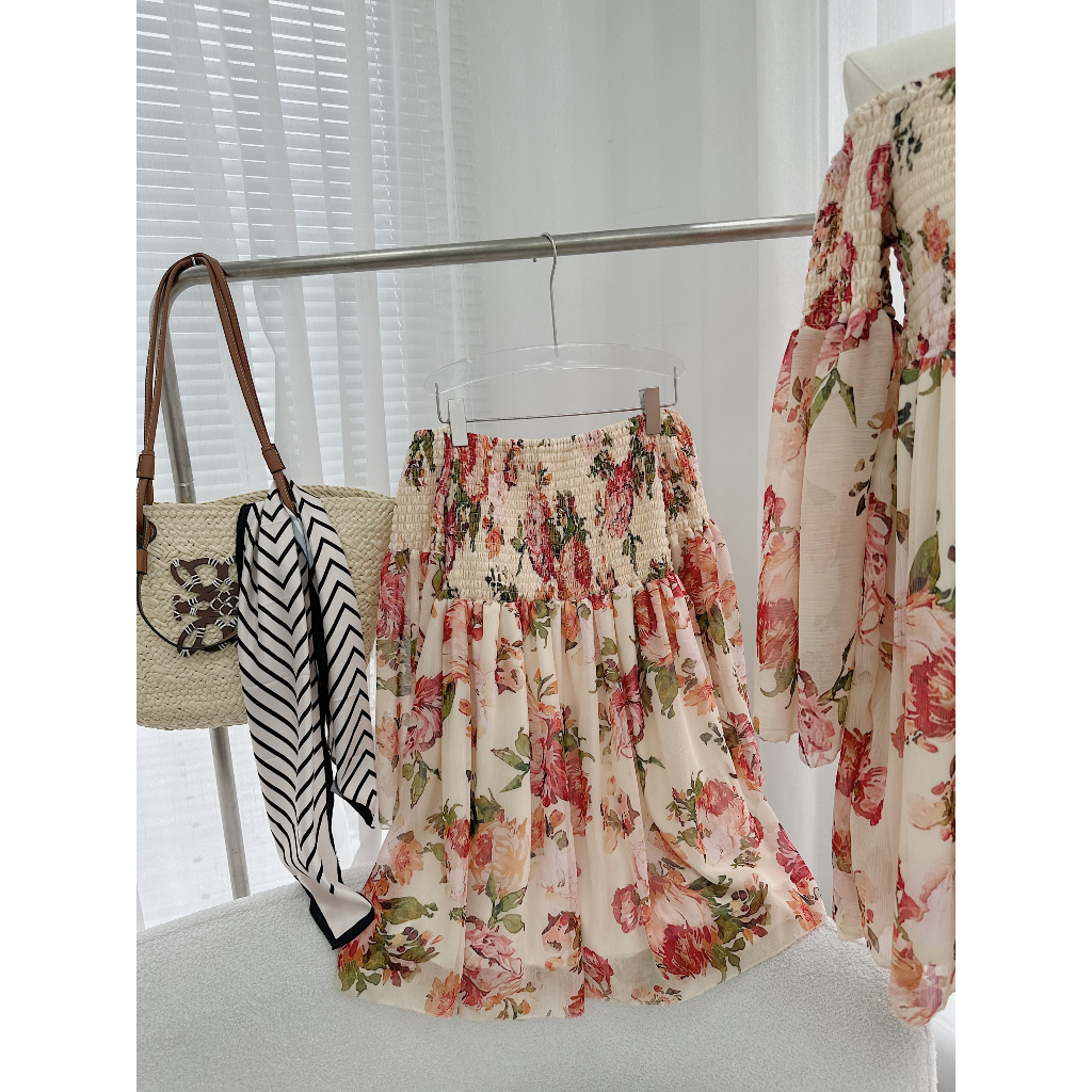 ĐẦM BẸT VAI BO CHUN NGỰC TAY PHỒNG ỐNG LOE (TH)