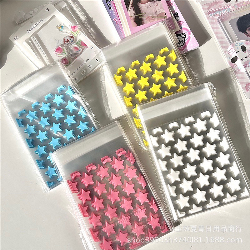 Set 20 túi kiếng ngôi sao nhiều màu dùng gói hàng