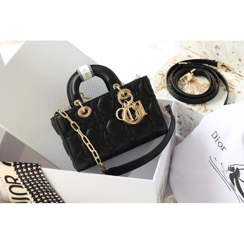 Túi quai xách Đì o Doi 2 box  - Túi vải rút - sổ tag vàng kèm khăn charm size 18cm W566-18