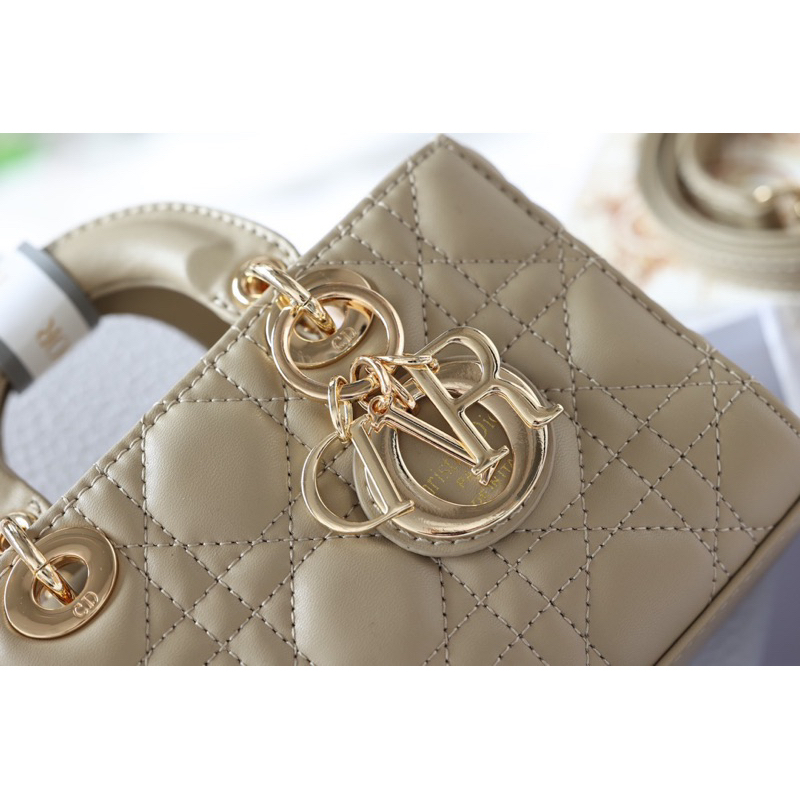 Túi quai xách Đì o Doi 2 box  - Túi vải rút - sổ tag vàng kèm khăn charm size 18cm W566-18