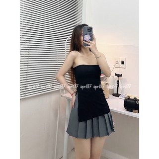 Áo thun cúp ngực xẻ tà (ảnh thật/ có sẵn)