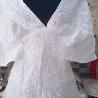 Đầm nữ mặc đi dạ hội chất gấm tay xếp 3 tần cổ chữ v váy xòe ôm eo maxi phong cách hàn quốc