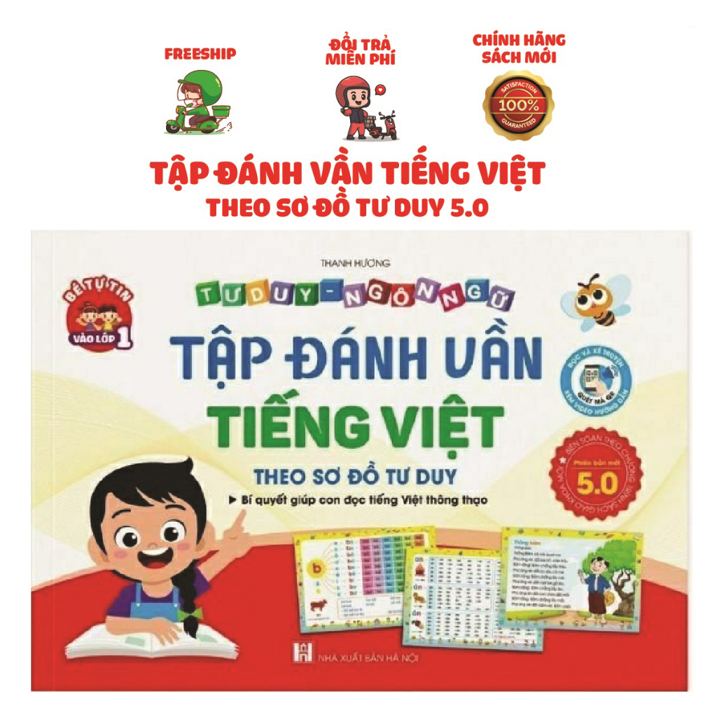 Sách - Tập đánh vần Tiếng Việt Phiên Bản Mới - Bí Quyết Giúp Con Luyện Đọc, Luyện Nói Thông Thạo Tiếng Việt 4 - 6 Tuổi